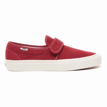 Vans Anaheim Factory Slip-On 47 V Dx - Naisten Tennarit - TummanPunainen